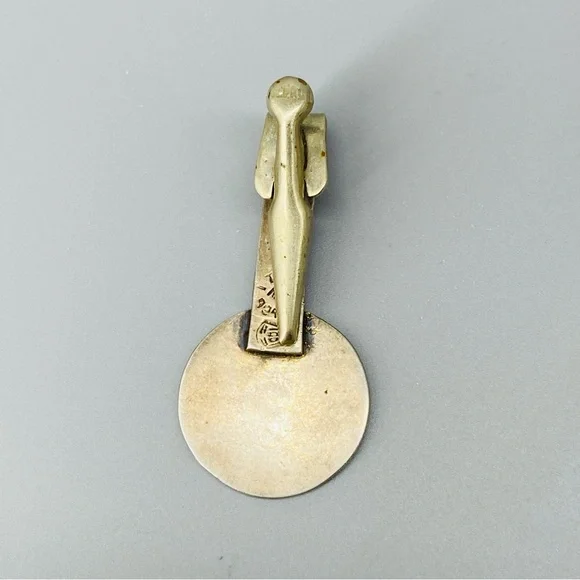 Vintage Sterling Silver Aztec Mayan Sun Calendar Tie Clip 925 - Picture 10 of 13